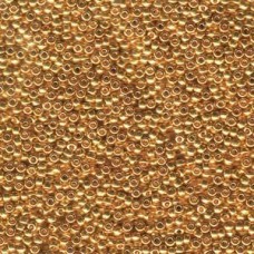 11/0 Miyuki Seed Beads - 24kt Gold Plated - 50gm Factory Pack