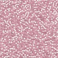 11/0 Miyuki Seed Beads - Semi Matte Pale Pink-Lined Crystal - 12.5gm