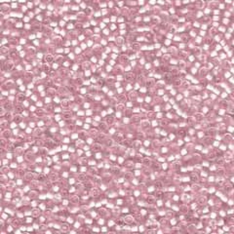 11/0 Miyuki Seed Beads - Semi Matte Pale Pink-Lined Crystal - 12.5gm