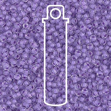 11/0 Miyuki Seed Beads - Semi-Matte Lilac Lined Crystal - 24gm