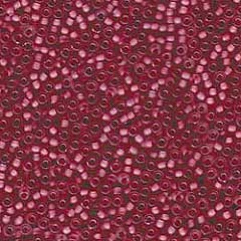 11/0 Miyuki Seed Beads - Semi-Matte Rose Lined Crystal
