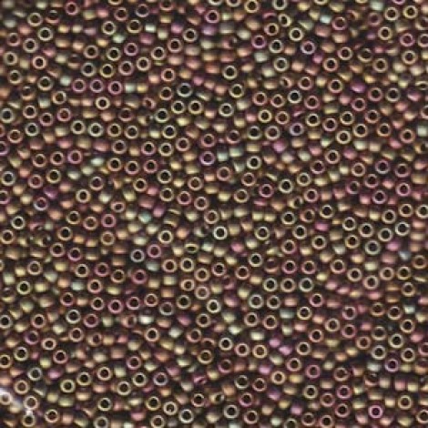 15/0 Miyuki Seed Beads - Frosted Mauve Olive Rose - 10gm
