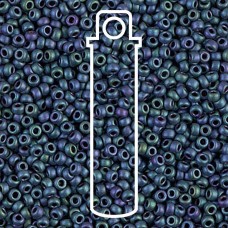 11/0 Miyuki Seed Beads - Matte Metallic Blue Green - 23.5gm