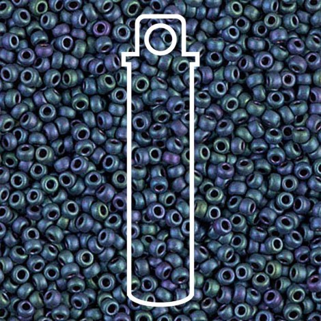 11/0 Miyuki Seed Beads - Matte Metallic Blue Green - 23.5gm 11/0 Miyuki Seed Beads - Matte Metallic Blue Green - 23.5gm