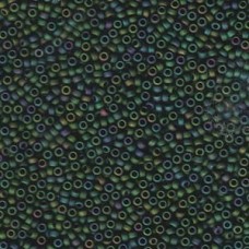 11/0 Miyuki Seed Beads - Matte Met Dark Green Iris - 8.5gm