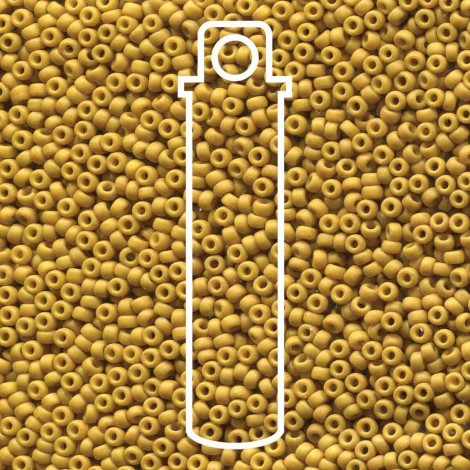 11/0 Miyuki Seed Beads - Opaque Dark Mustard - 24gm 11/0 Miyuki Seed Beads - Opaque Dark Mustard - 24gm