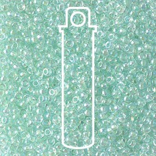 11/0 Miyuki Seed Beads - Light Mint Green Lined Crystal AB - 24gm