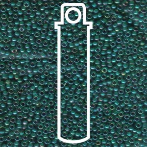 11/0 Miyuki Seed Beads - Transparent Lined Emerald Luster - 24gm 11/0 Miyuki Seed Beads - Transparent Lined Emerald Luster - 24gm