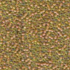 11/0 Miyuki Seed Beads - Dark Pink Lined Chartreuse - 12.5gm