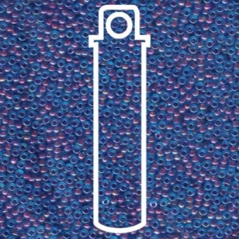 11/0 Miyuki Seed Beads - Fuchsia Lined Aqua - 24gm
