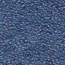 11/0 Miyuki Seed Beads - Navy Lined Aqua AB