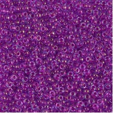 11/0 Miyuki Seed Beads - Fuchsia Lined Aqua Luster - 24gm