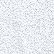 11/0 Miyuki Seed Beads - Matte Opaque White - 23.5gm