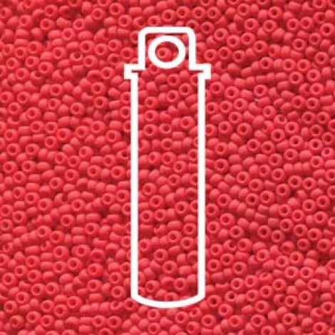 11/0 Miyuki Seed Beads - Matte Opaque Red - 8.5gm 11/0 Miyuki Seed Beads - Matte Opaque Red - 8.5gm