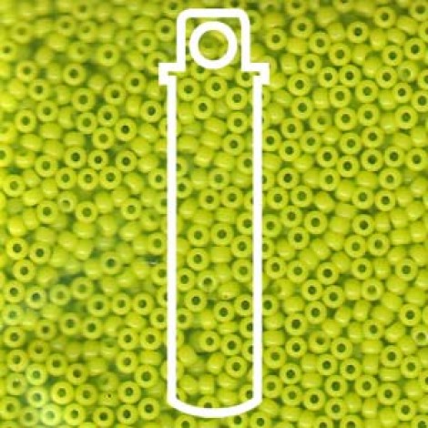 11/0 Miyuki Duracoat Seed Beads - Opaque Chartreuse - 8.5gm 11/0 Miyuki Duracoat Seed Beads - Opaque Chartreuse - 8.5gm