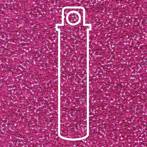 11/0 Miyuki Duracoat Seed Beads - Silverlined Dyed Frost Pink - 23gm 11/0 Miyuki Duracoat Seed Beads - Silverlined Dyed Frost Pink - 23gm