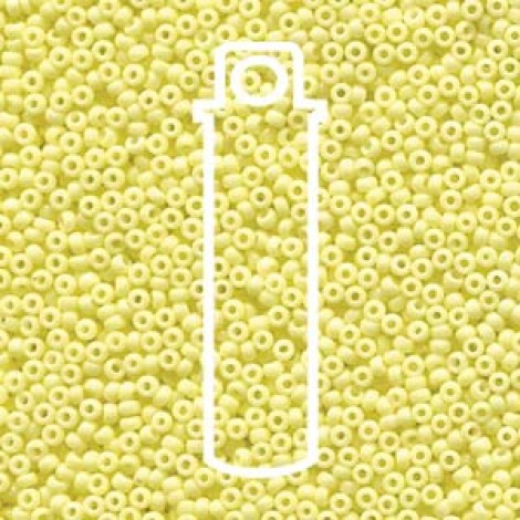 11/0 Miyuki Duracoat Seed Beads - Dyed Opaque Pale Yellow