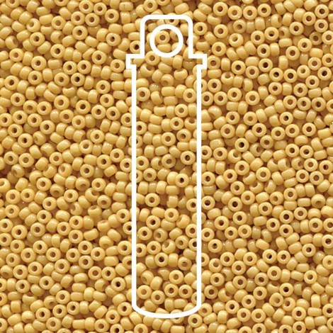 11/0 Miyuki Duracoat Seed Beads - Dyed Opaque Cream - 23gm