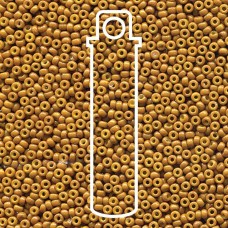 11/0 Miyuki Duracoat Seed Beads - Dyed Opaque Yellow Olive - 23gm