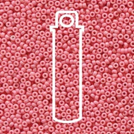 11/0 Miyuki Duracoat Seed Beads - Opaque Dyed Pink - 23gm