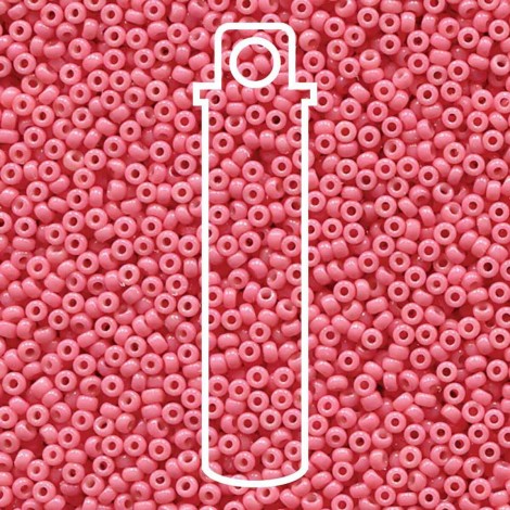 11/0 Miyuki Duracoat Seed Beads - Opaque Dyed Bubble Gum - 23gm