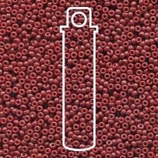 11/0 Miyuki Duracoat Seed Beads - Opaque Dyed Red - 8.5gm