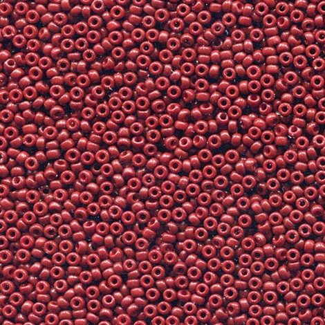 11/0 Miyuki Duracoat Seed Beads - Opaque Dyed Brick - 8.5gm