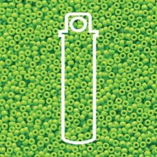 11/0 Miyuki Duracoat Seed Beads - Opaque Dyed Neon Green - 8.5gm