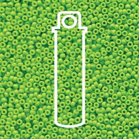 11/0 Miyuki Duracoat Seed Beads - Opaque Dyed Neon Green - 8.5gm 11/0 Miyuki Duracoat Seed Beads - Opaque Dyed Neon Green - 8.5gm