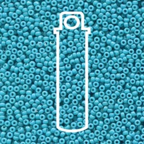 11/0 Miyuki Duracoat Seed Beads - Opaque Dyed Blue Green - 23gm 11/0 Miyuki Duracoat Seed Beads - Opaque Dyed Blue Green - 23gm