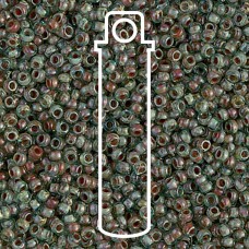 11/0 Miyuki Duracoat Seed Beads - Picasso Olivine Transparent - 8.5gm