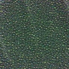 15/0 Miyuki Seed Beads - Metallic Green Iris - 12.5gm