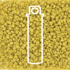 15/0 Miyuki Seed Beads - Frosted Opaque Glazed Rainbow Yellow - 8.2gm