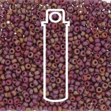 11/0 Miyuki Beads - Frost Opaque Glaze Rainbow Dark Red - 8.5gm