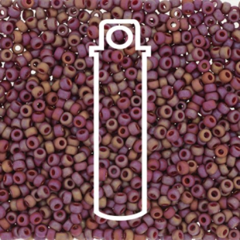 11/0 Miyuki Beads - Frost Opaque Glaze Rainbow Dark Red - 8.5gm 11/0 Miyuki Beads - Frost Opaque Glaze Rainbow Dark Red - 8.5gm