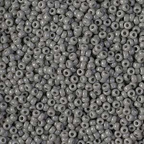 11/0 Miyuki Seed Beads - Opaque Falcon Grey - 24gm 11/0 Miyuki Seed Beads - Opaque Falcon Grey - 24gm