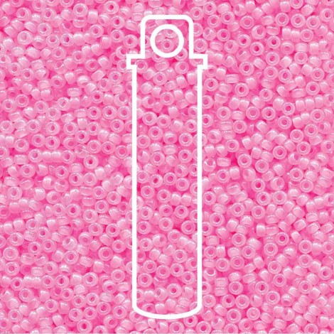 11/0 Miyuki Duracoat Seed Beads - Baby Pink Ceylon - 24gm 11/0 Miyuki Duracoat Seed Beads - Baby Pink Ceylon - 24gm