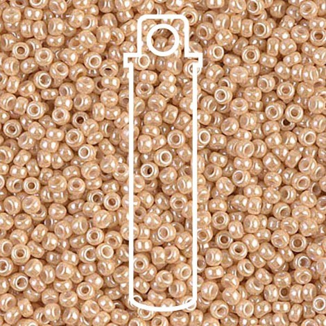 11/0 Miyuki Seed Beads - Dark Beige Ceylon - 23gm 11/0 Miyuki Seed Beads - Dark Beige Ceylon - 23gm