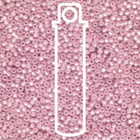 11/0 Miyuki Seed Beads - Dyed Hot Pink Silver Lined Alabaster - 24gm 11/0 Miyuki Seed Beads - Dyed Hot Pink Silver Lined Alabaster - 24gm