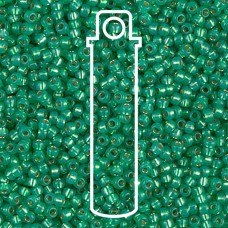 11/0 Miyuki Seed Beads - Dyed Alabaster Dark Mint Green Silverlined - 23.5gm