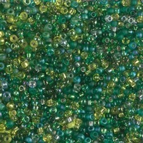 11/0 Miyuki Seed Beads - Ever Green Mix