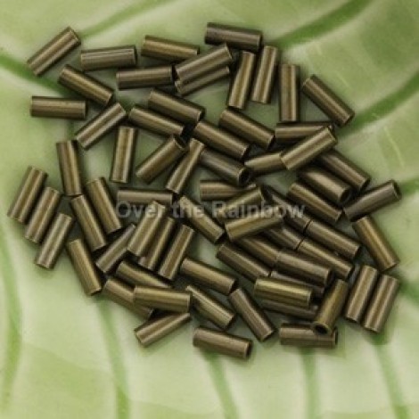 5x2mm Antique Bronze Tube Spacer Beads