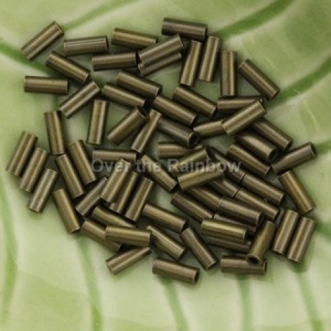 5x2mm Antique Bronze Tube Spacer Beads - Pack of 20