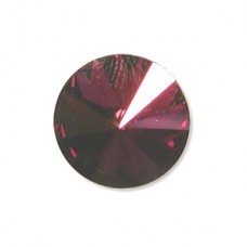 12mm Swarovski Rivoli Crystal - Fuchsia Starlight - Each