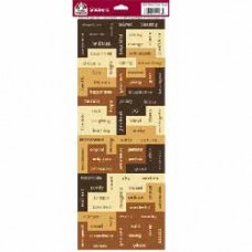 Black-Coffee Words - Design Originals Bottle Cap Sticker