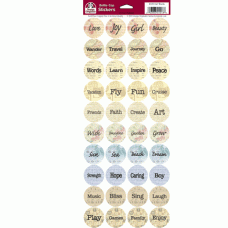 Art Words - Design Originals Bottle Cap Stickers