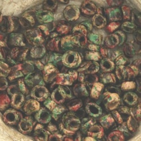 3mm Metallized Ceramic Seed Beads - Autumn Rust
