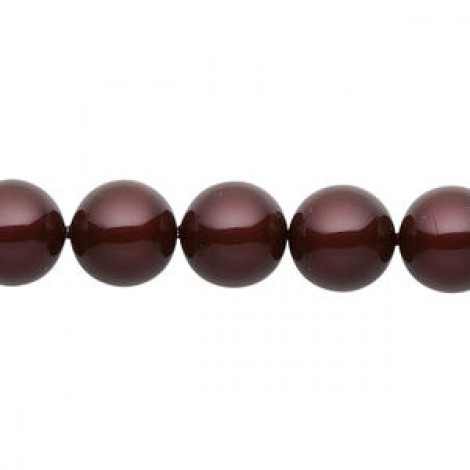 10mm 5810 Swarovski Crystal Pearls - Maroon - Pack of 10
