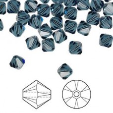 5mm Swarovski Crystal Bicones - Montana - Pack of 10