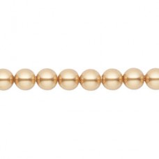 6mm Swarovski Crystal Pearls - Bright Gold - Pack of 10